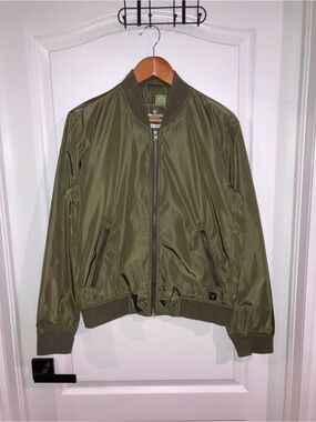 American Eagle Outfitters Olive Green Bomber Jacket